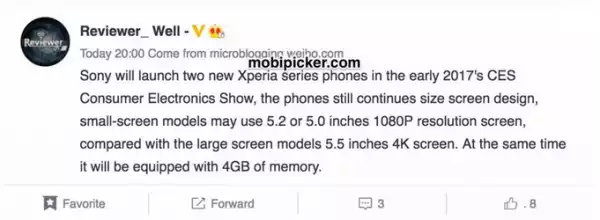 Screen size and resolution leak for the Sony Xperia G3112 and Xperia G3121
